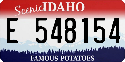 ID license plate E548154