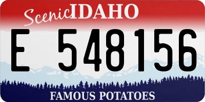 ID license plate E548156