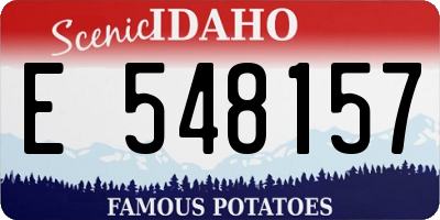 ID license plate E548157