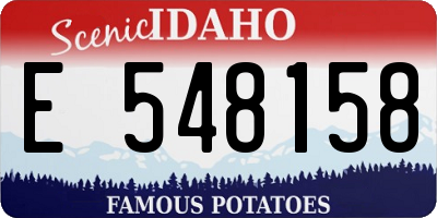 ID license plate E548158