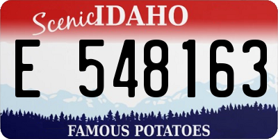 ID license plate E548163
