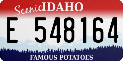 ID license plate E548164