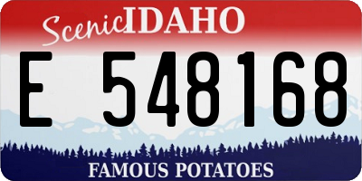 ID license plate E548168