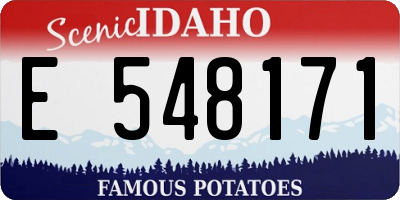ID license plate E548171