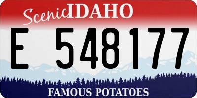 ID license plate E548177
