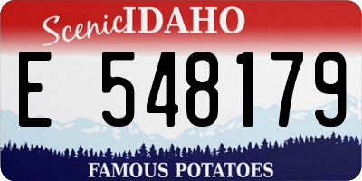 ID license plate E548179
