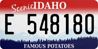 ID license plate E548180