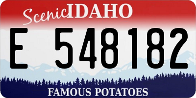ID license plate E548182