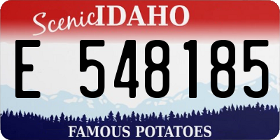 ID license plate E548185