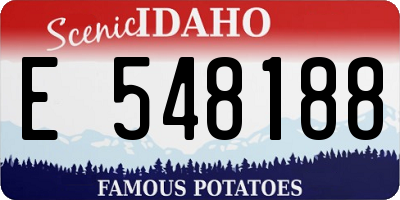 ID license plate E548188