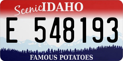 ID license plate E548193