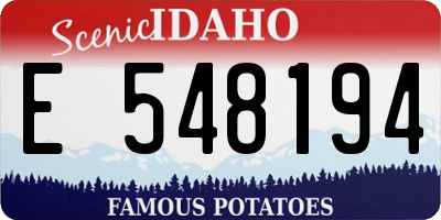 ID license plate E548194