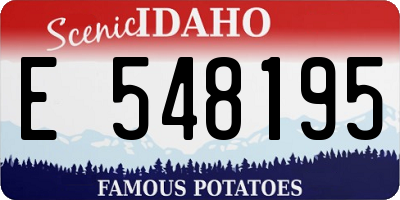 ID license plate E548195