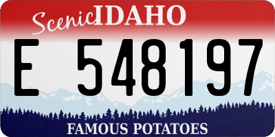 ID license plate E548197