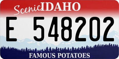 ID license plate E548202