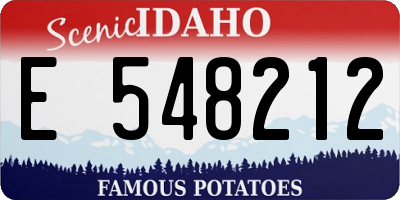 ID license plate E548212