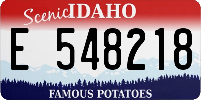 ID license plate E548218