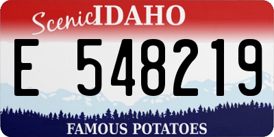 ID license plate E548219
