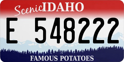 ID license plate E548222