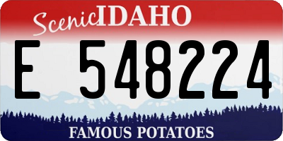 ID license plate E548224