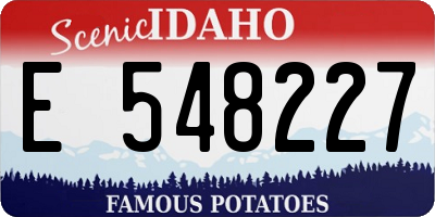ID license plate E548227