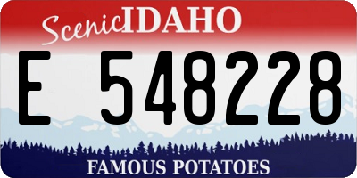 ID license plate E548228