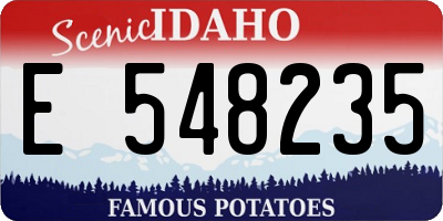 ID license plate E548235