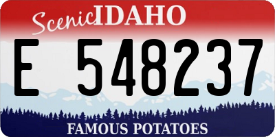 ID license plate E548237