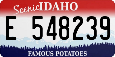 ID license plate E548239
