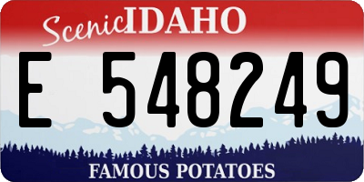 ID license plate E548249