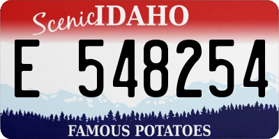 ID license plate E548254