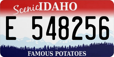ID license plate E548256