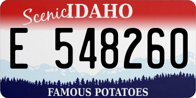 ID license plate E548260