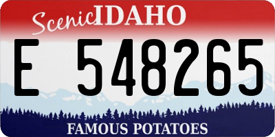 ID license plate E548265