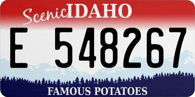 ID license plate E548267