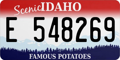 ID license plate E548269