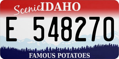 ID license plate E548270
