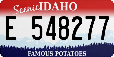 ID license plate E548277