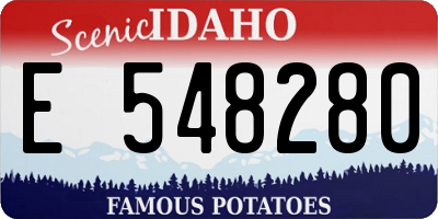ID license plate E548280