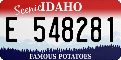 ID license plate E548281