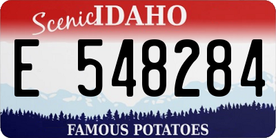ID license plate E548284