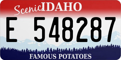 ID license plate E548287