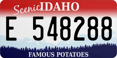 ID license plate E548288