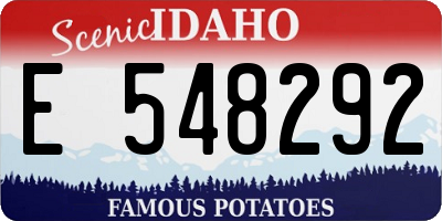 ID license plate E548292