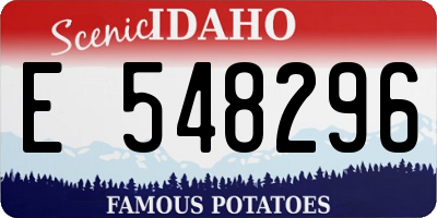 ID license plate E548296