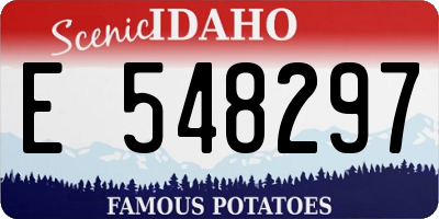 ID license plate E548297