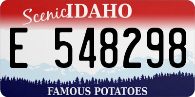 ID license plate E548298