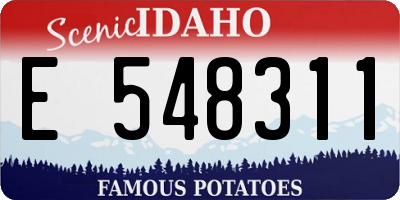 ID license plate E548311