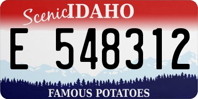 ID license plate E548312