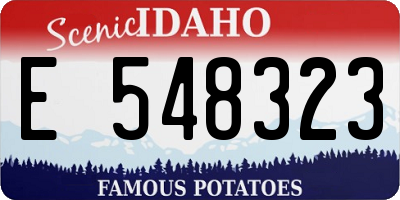 ID license plate E548323